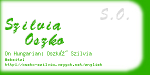 szilvia oszko business card